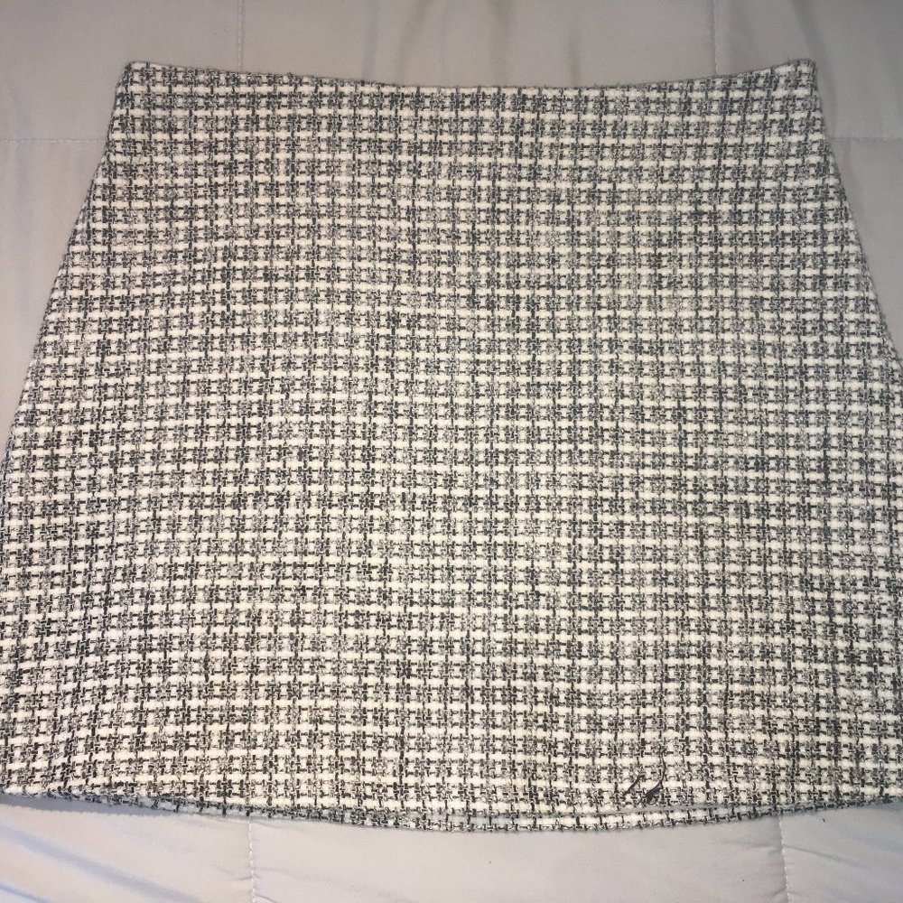 Grey Tweed Mini Skirt